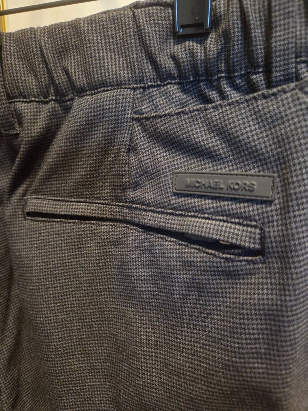 Michael Kors Slim Fit Plaid Pleated Pants size L